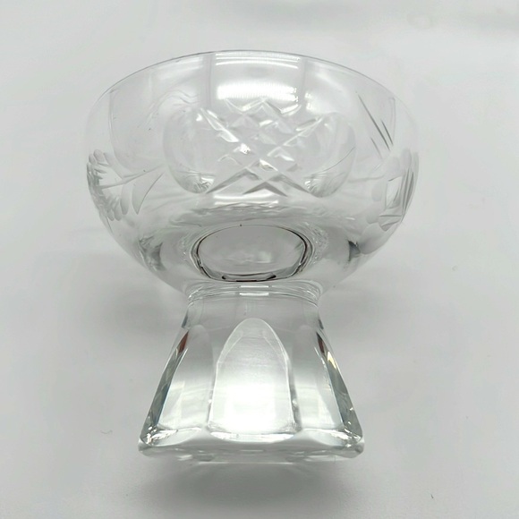 Nachtmann Andernach, Coupe Cordial Glass Etch Flower/Roses, Octagonal (Set of 4) - Picture 3 of 10